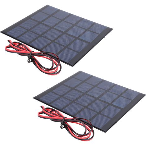 panneaux solaires DC5V 500mA, modules d'alimentation, panneaux solaires en silicium polycristallin avec câble de 100 cm (1/5)