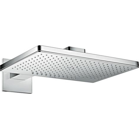 tête de douche 460x300 2jetavec bras de douche 450mm, rosace carré chroméé