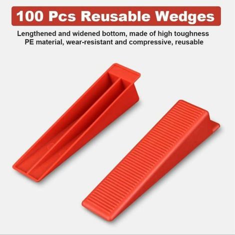 300pcs Système nivellement carrelage, clips autonivelants, entretoises pour céramique, outil pose sol (1/5)