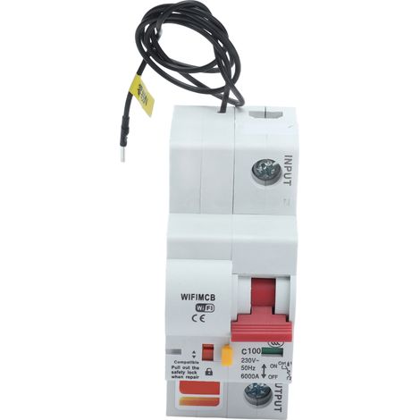Intelligenter WLAN-Leistungsschalter, 1-polig, Bluetooth-Fernbedienung, feuerfestes Gehäuse, 220 V Wechselstrom, 100 A (1/5)