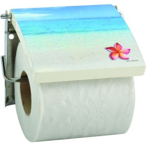 Portarrollos de Papel Higiénico de Pared MDF Acero Inoxidable PARADISE Azul MSV