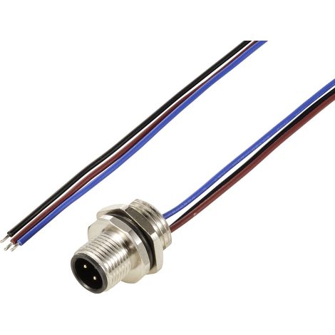 TRU COMPONENTS TC-12833204 Sensor/Aktor Einbaustecker M12 Stecker, Einbau 0.5 m Polzahl Sensoren: 3 (1/3)