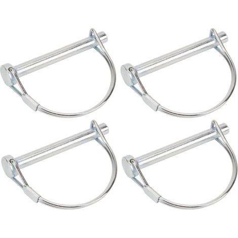 Cyclingcolors – Lot de 4 goupilles à arceau 6mm x 74,5mm – Acier zingué – Pour remorque, vélo, tracteur, motoculteur – Verrouillage rapide
