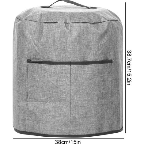 Schutzhülle für Schnellkochtöpfe mit Tasche, antistatische Hülle, 600D Oxford-Gewebe, Grau, 38 x 38,7 cm (1/5)