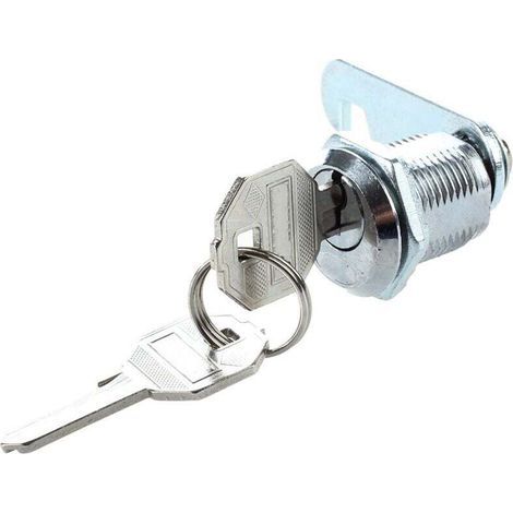 Serrure Batteuse a Came Barillet Pour Boite aux Lettres Tiroir 20mm + 2 Cles (1/4)