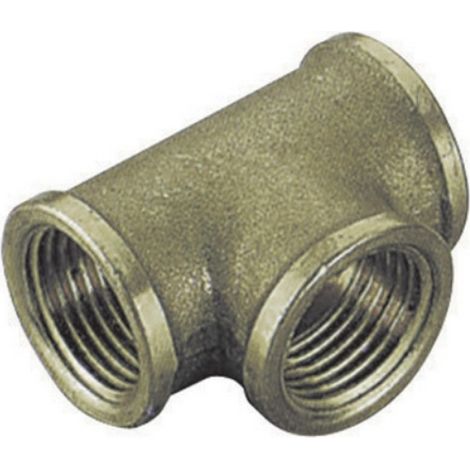 TEE  FF IN OTTONE GIALLO T 1" x 1/2 x 1" TIEMME