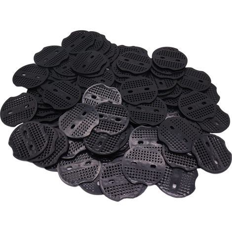 100pcs Tarp Stake Washers, Steel U-Shaped Anchor Washers for Garden Stakes, Tent Pegs (2 Common Holes)