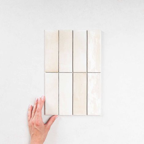 Carrelage Effet Zellige Beige COLO Gloss 5x15 canvas (0,49m²) - Les Carreaux de Jean (1/5)