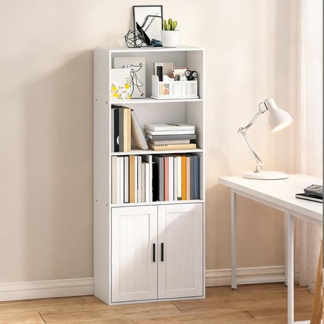 Meuble de rangement de bureau bianco 60 x 30 x 149,5 cm (1/5)