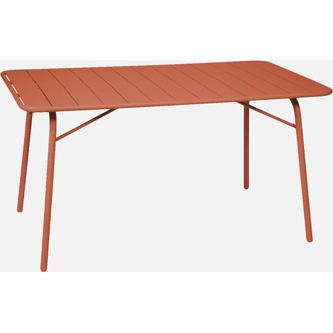 Tavolo da giardino pieghevole a 6 posti in metallo 140cm
