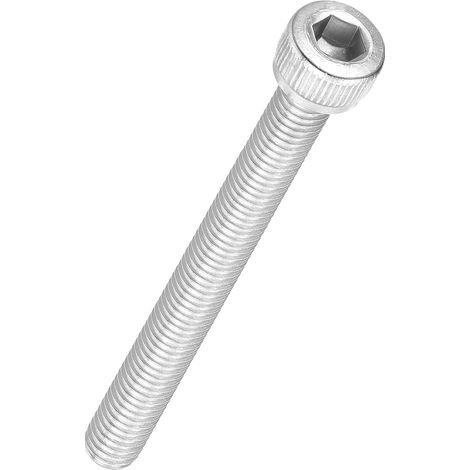 15Pcs Vis à Tête Cylindrique à Six Pans Creux M5-0.8 x 50mm Douille Allen Entièrement Filetée en Acier Inoxydable 304 pour Moteur Électrique, Impression 3D, Argenté (1/5)
