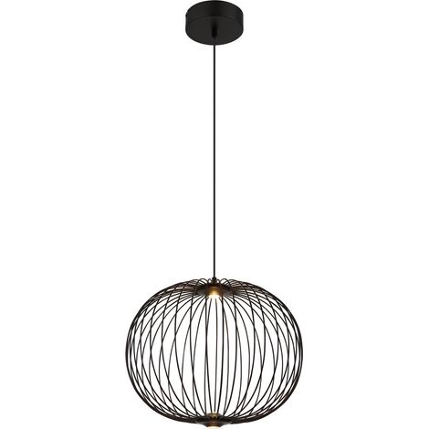 Lámpara colgante - negro - GALWAY - metal - Ø 50cm - LED - (1/5)