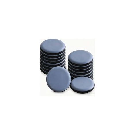 20 Pièces Patins de Meubles, 30mm PTFE Téflon Auto-Adhésifs Coulisses de Meubles, Glissières Rondes Anti-Rayures pour Meubles Lourds & Chaises, Réduit Le Bruit Protège Sol Parquet Carrelage, Bleu (1/5)