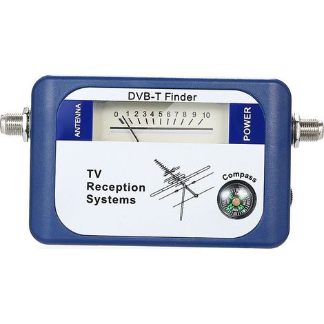 Antenne Parabolique Antenne de télévision terrestre aérienne avec compteur de détecteur de signal satellite numérique DVB-T avec systèmes de réception TV à boussole (1/5)