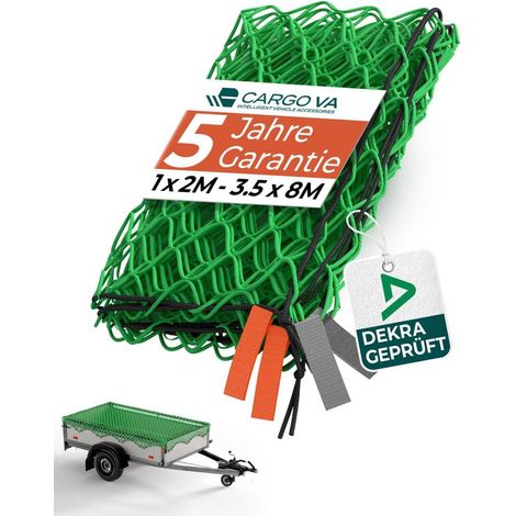 Anhängernetz 2x3M DEKRA Geprüft - Ladungssicherungsnetz mit Gummiseil (1/5)