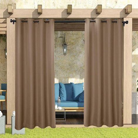 Sonnenschutz für den Außenbereich – Verdunkelnd & Wärmedämmend – 132 x 213 cm – Braun (1/5)