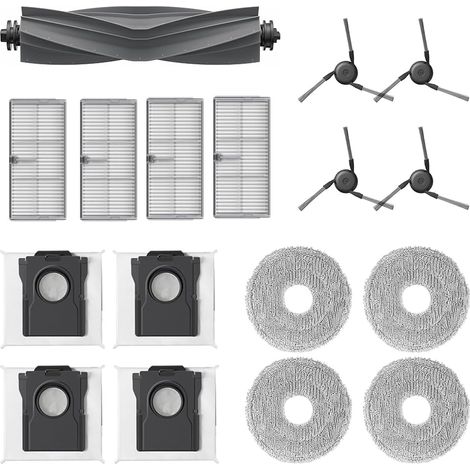 Set di accessori da 17 pezzi per robot aspirapolvere Dreame X40 Ultra / X40 Ultra Complete / L40 Ultra. Include: 1 spazzola principale, 4 filtri, 4 sacchetti per la polvere, 4 panni per la pulizia e 4 (1/5)