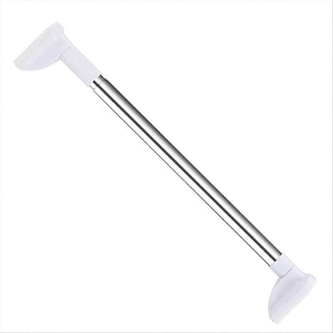 Tringle à vêtements télescopique sans perçage, extensible en fer inoxydable, facile à installer pour les petits espaces. (1/5)