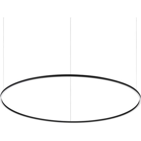 Ideal Lux ORACLE SLIM Plafonnier LED rond intégré à intensité variable de 150 cm, 4 000 K, noir