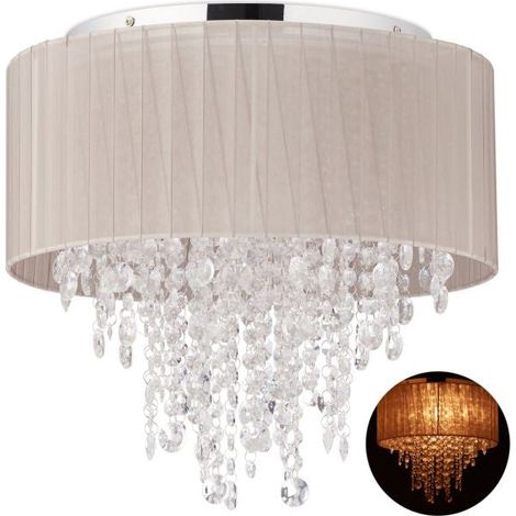Lampadario in cristallo con paralume (1/5)