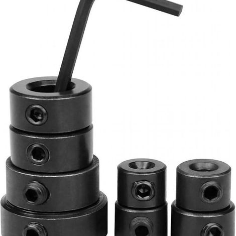 Jeu de 9 bagues de limitation de profondeur de perçage, bague de positionnement du foret avec clé hexagonale, profondeur de perçage 3-16 mm (1/5)