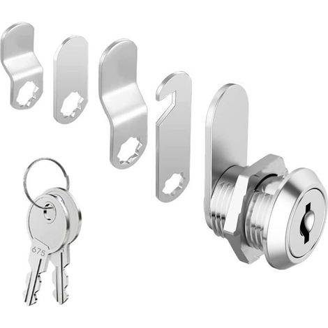 Ecleanfy - Cylindre 16 mm Serrure de Sécurité pour Boîte Aux Lettres avec 5 Plaques de Serrure Différentes et 2 Clés (1/5)