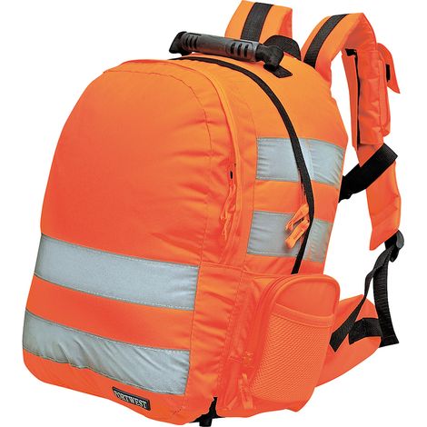 Mochila de alta visibilidad B904 - Zafado rápido y segura - Naranja