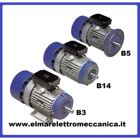 3 HP 1400 Rpm 2,2 KW MEC 90LC 4 Poli Motore Elettrico Autofrenante B5 Flangiato