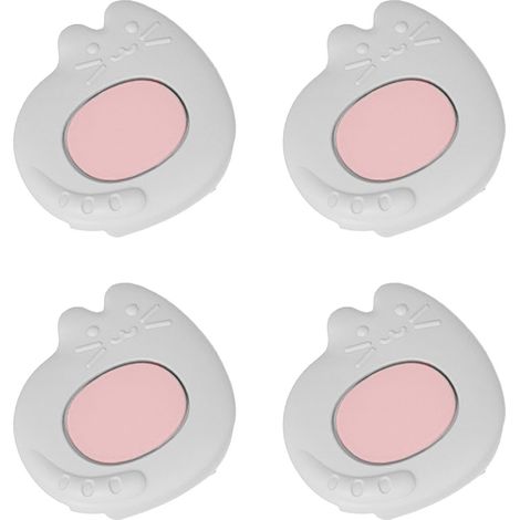 4 Stück Eckenschutz-Sicherheitspuffer in Cartoon-Form, Babysicherung für Möbelecken, Katzenmotiv, Grau (5 x 5 x 2 cm / 1,97 x 1,97 x 0,79 Zoll) (1/5)