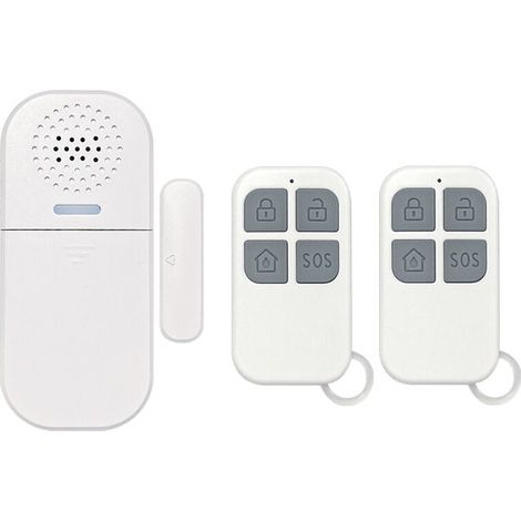 (Avec 2 télécommandes) Alarme de porte et fenêtre, capteur magnétique sans fil, alarme SOS (1/5)