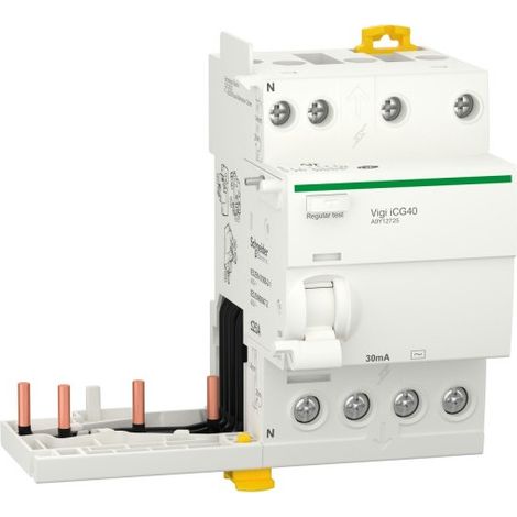 Schneider A9Y12725 Differentialblock Acti9 iTG40 Vigi Gruppenkopf 3-polig + Neutralleiter 25 A Typ AC 30 mA