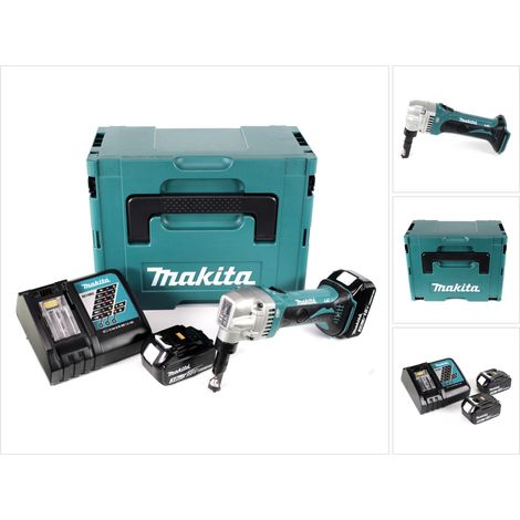 Makita DJN 161 RFJ 18V Akku Knabber Schere + 2x Akku 3,0Ah + Schnellladegerät + Makpac