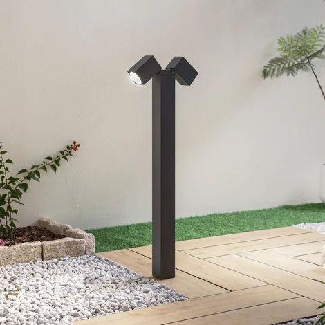 [NEUWERTIG] B-Ware Lindby Wegeleuchte Außenlampe Othil Anthrazit 2flg 80cm Metall
