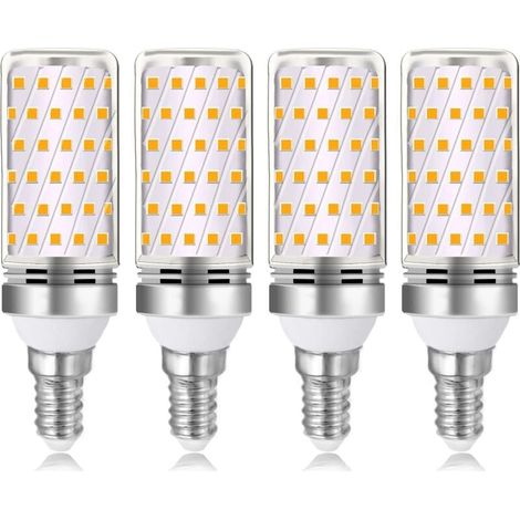 Ampoule LED E14 16 W, blanc chaud 3 000 K, 1 600 lm, équivalent à une ampoule halogène E14 100 W ou 120 W, AC 230 V, non variable, 4 pièces (1/4)