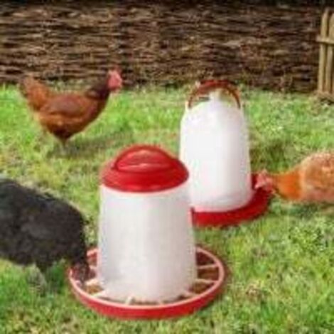 Lot mangeoire 2.5 KG et abreuvoir 2.5L pour poules et volailles (1/5)