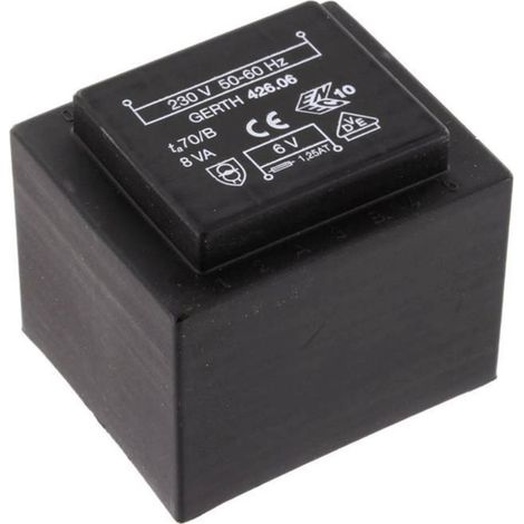 Gerth PTF421202 Trasformatore per PCB 1 x 230 V 2 x 6 V/AC 8 VA 666 mA (1/3)