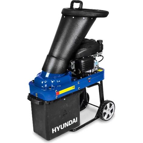 Hyundai – Broyeur de végétaux à essence 175cc 4,2CV – Capacité de coupe 45mm – Mécanisme de broyage pour branches et arbustes – Récipient 30L