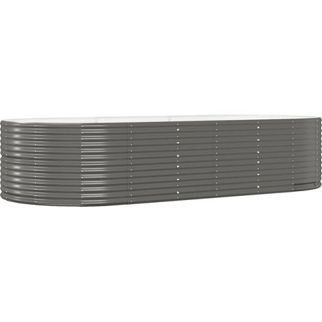Maison Exclusive - Hochbeet Grau 291x140x68 cm Verzinkter Stahl (1/5)
