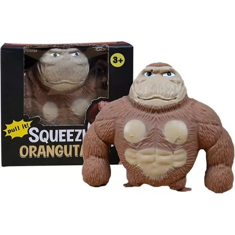 Jouets singe extensibles, jouet anti-stress singe à presser, jouets singe à presser, jouets anti-stress gorille à presser marron (1/5)