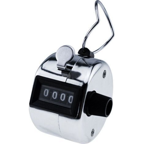 paquet de compteurs à main argentés avec bracelet sécurisé (1/4)
