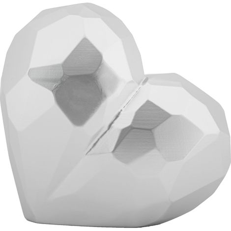 Vase en forme de cœur argenté 19 x 9 x 18 cm (1/5)