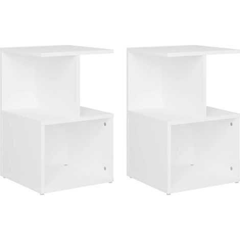 vidaXL Bedside Cabinets 2 pcs White 35x35x55 cm Engineered Wood