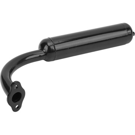 Pot d'échappement noir pour moteurs bicylindres 49cc, 60cc, 66cc, 80cc et vélos motorisés (1/5)
