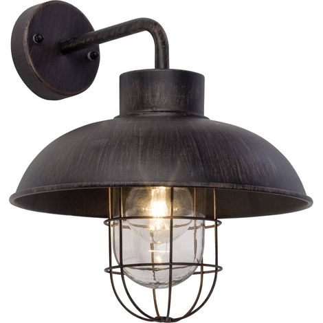 BRILLIANT Lampe Portland Außenwandleuchte hängend rostfarbend 1x A60, E27, 60W, geeignet für Normallampen (nicht enthalten) IP-Schutzart: 44 - spritzwassergeschützt (1/2)