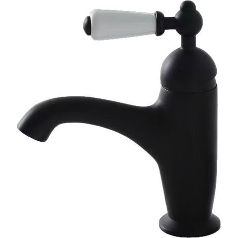 Robinet de lavabo rétro luxe style français, mitigeur haut de gamme eau froide et chaude adapté pour meuble salle de bain et vasque sous plan, robinet décoratif élégant en laiton résistant à la corros