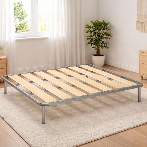 Dmora - Somier cuadrado y medio Dgregor, Base ortopédica de listones anchos, 100% Made in Italy, 120x190h31cm (1/3)