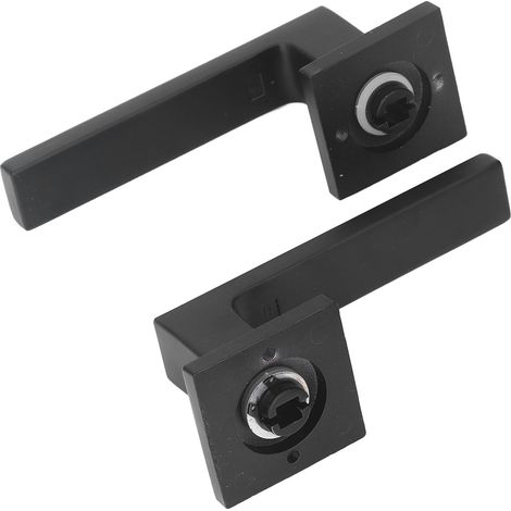 Ensemble de serrure de porte d'entrée en alliage de zinc noir, ultra silencieux, type divisé, haute sécurité, poignée de porte pour la maison (1/5)