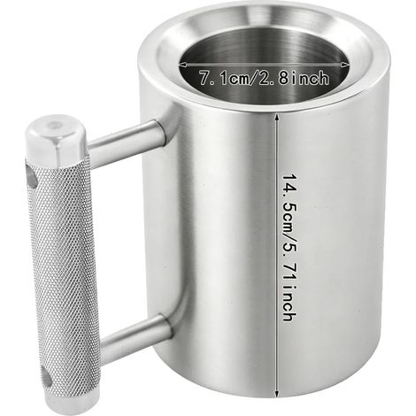 Haltère de fitness et bouteille d'eau, design ajustable, prise ergonomique, Argent, 0.3L (1/2)