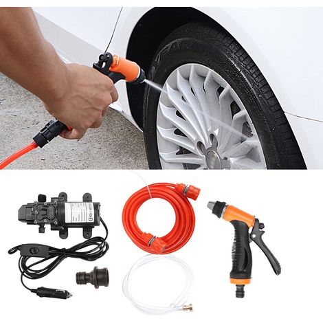 Kit de nettoyeur haute pression électrique 12 V pour voiture, avec pompe et outil de nettoyage. (1/5)
