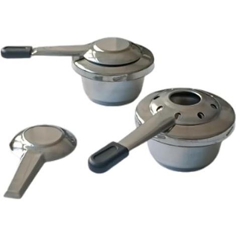 Alcohol Burner for Fondue, Fuel Dough Containers, for Fondue Dish Warmer or Baking Dish, Camping, Coffee, Hot Drinks (Lower Feet) (1/4)